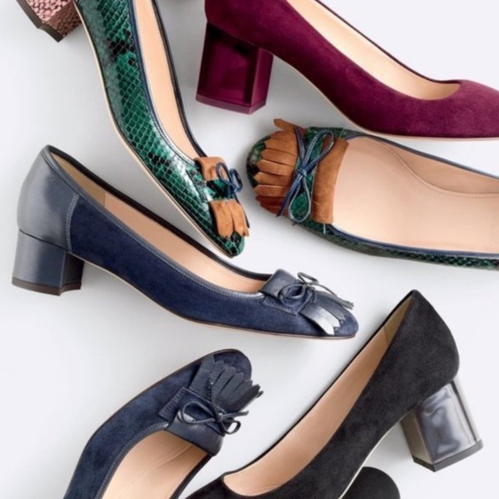 J.Crew low heels with a fringe - size 7.5